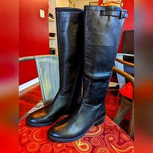 Steve Madden Black Leather Boot SZ 9.5